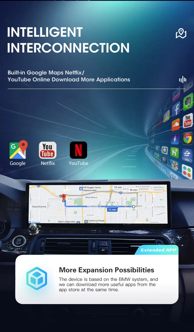 New OEM Design Car Stereo Multimedia For BMW F10 F11 F18 525i 525d 5series 14.9inch 2560*720 IN-CELL IPS Screen 8+256G Carplay