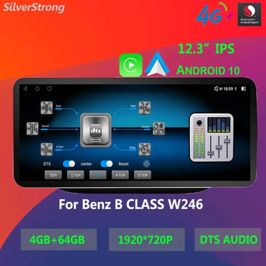 12.3" Android 13 For Mercedes Benz Class B W245 W246 2011-2019 IPS 8 Core Car Radio Multimedia Player GPS Navigation Carplay BT