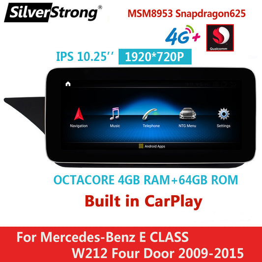 1920*720 IPS,4G/64GB,Qualcomm Snapdragon,Android 13 Car Radio for Mercedes Benz W212,4 Door,LHD2009-2015,E class,4G Internet