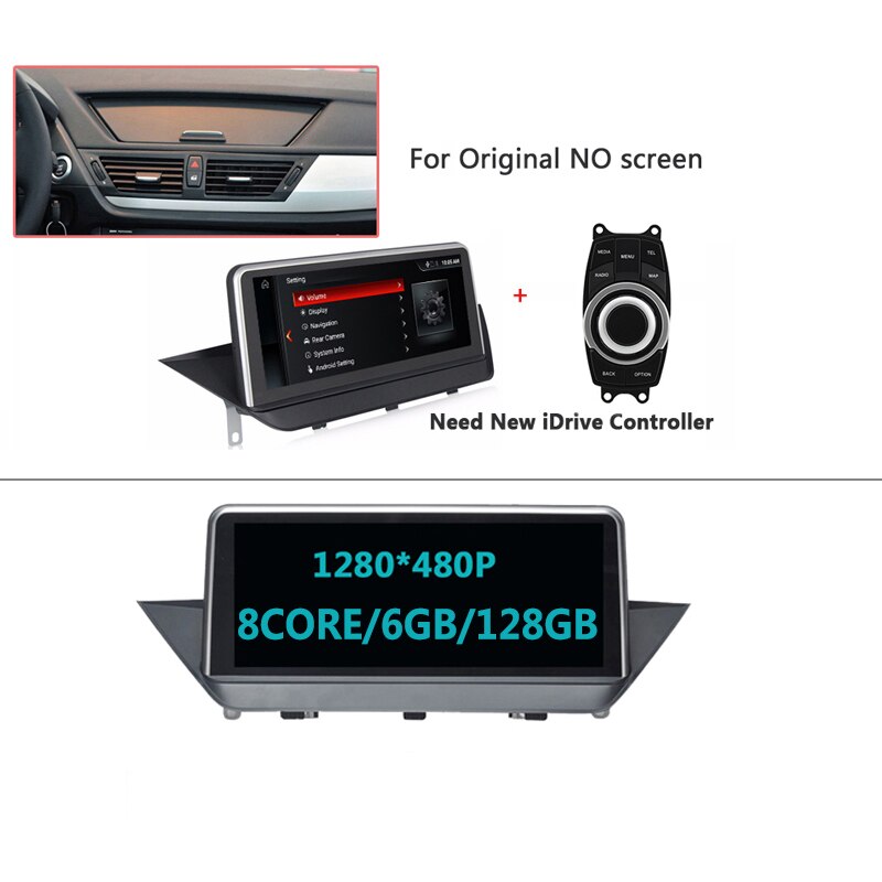 Free Shipping 8CORE 6G 128GB ROM 10.25 inch IPS E84 Android Multimedia player For BMW X1 E84 2009-2015 GPS Navigation AutoRadio System iDrive SWC