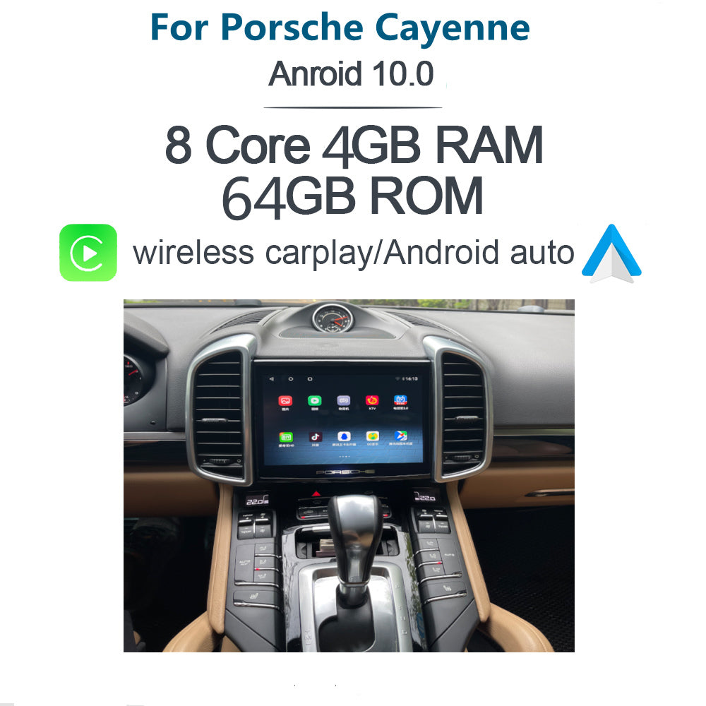 Car Multimedia Radio,Android For Porsche Cayenne 2010-2015,Apple Carplay,Auto,Octacore,64G ROM,GPS Navigation Stereo