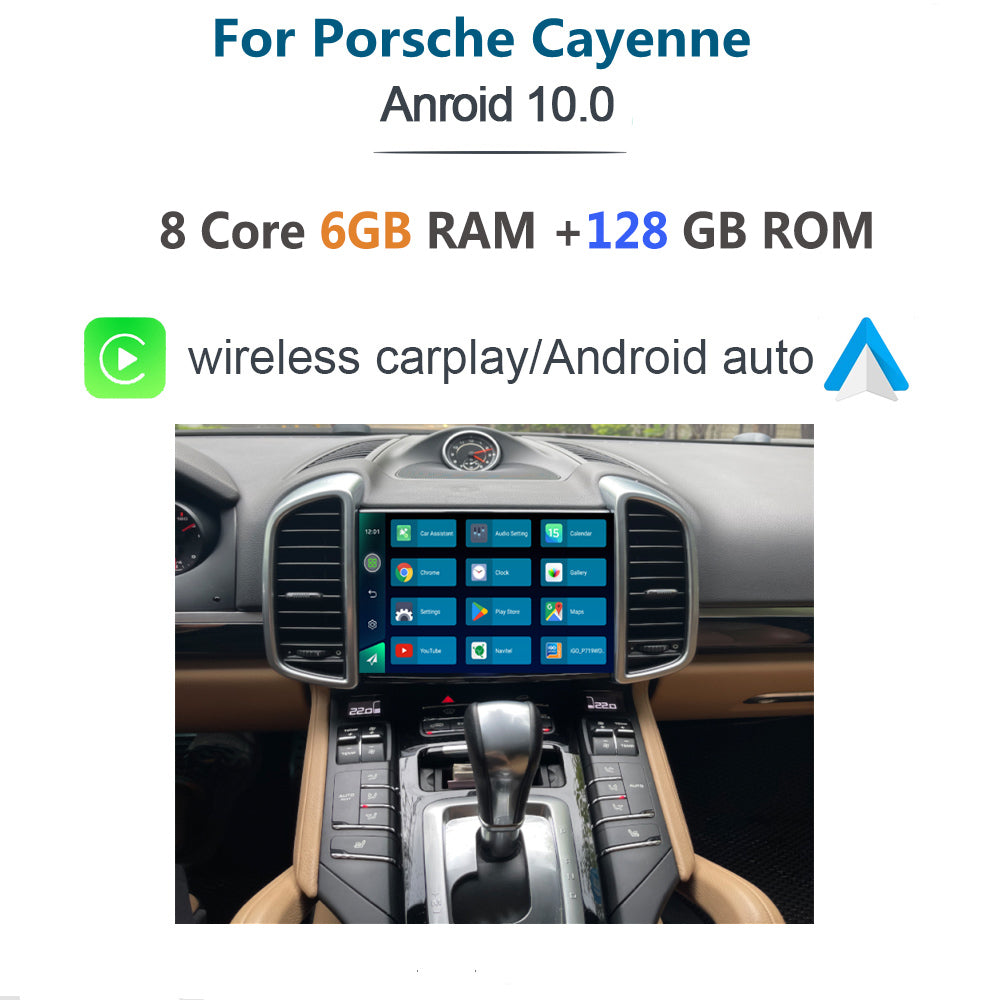 Car Multimedia Radio,Android For Porsche Cayenne 2010-2015,Apple Carplay,Auto,Octacore,64G ROM,GPS Navigation Stereo
