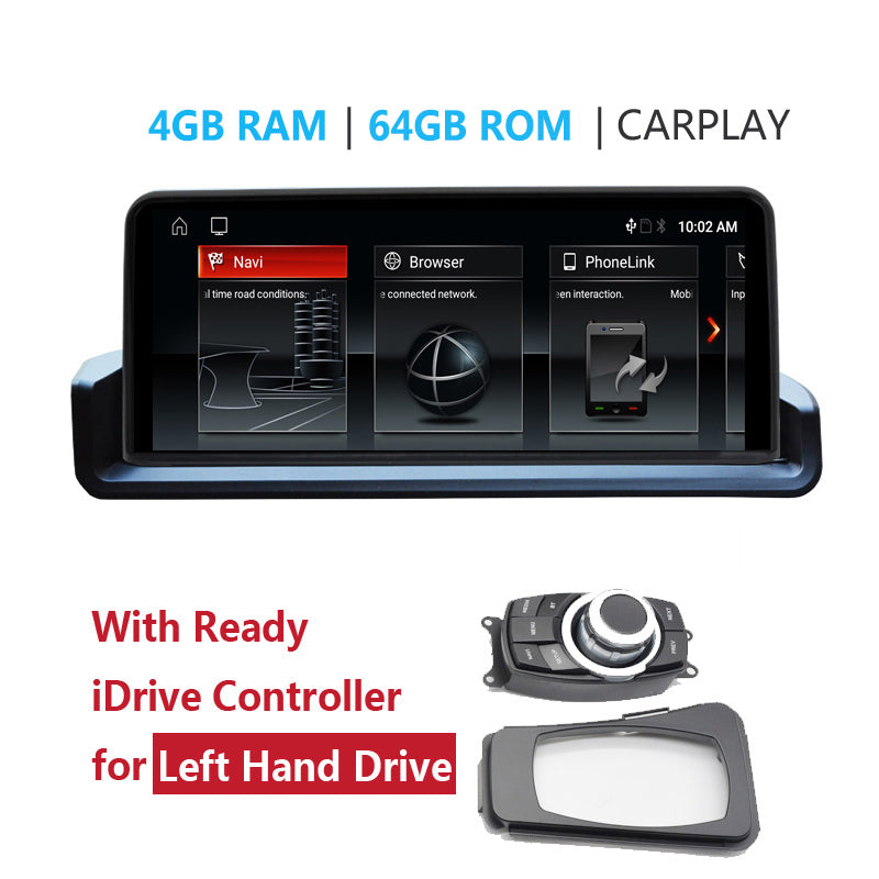 Free Shipping CarPlay,Android E90 E91 E92 E93 Multimedia Player for BMW 320/325/330/M3,iDrive Controller Support,Left Hand Drive