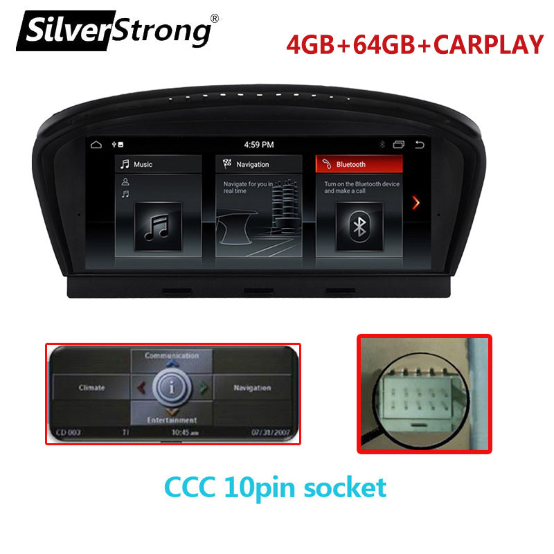 Free Shipping Android 10 E60 Android Multimedia Player for BMW 5 Series E60 E61 E63 E64 E90 E91 E92 525 530 CCC CIC iDrive 720P Camera support