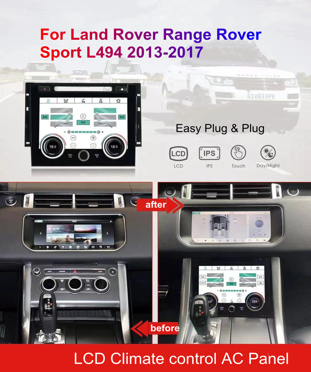 SilverStrong Android Car Radio AC Panel For Land Rover Range Rover Sport L494 2014-2017 Air Conditioner LCD Multimedia Player