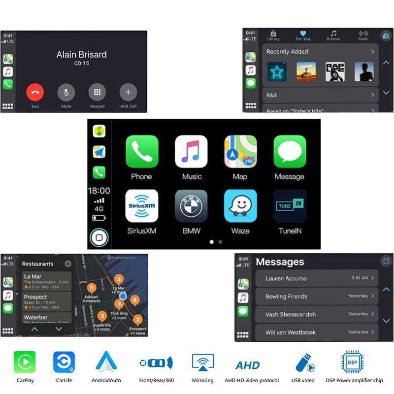 SilverStrong Wireless Apple Carplay Module Android Auto Car AI Decoder Box For Volvo XC60 S60 V60 V40 2015-2020 Mirror Link