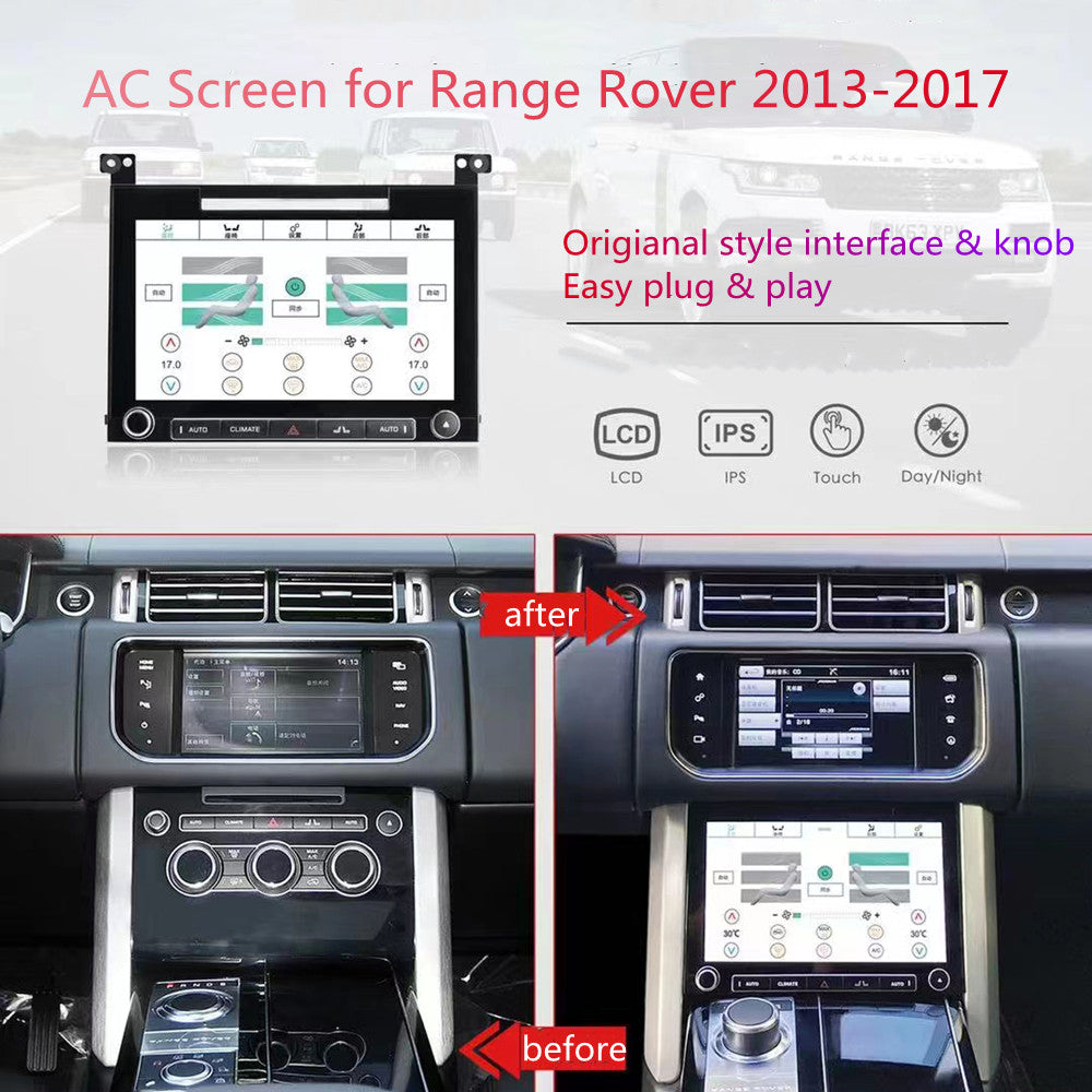 Silverstrong 10inch Climate control AC Panel Upgrade For Land Rover Range Rover Vogue HSE L405 2013-2017 Touch LCD Screen carplay