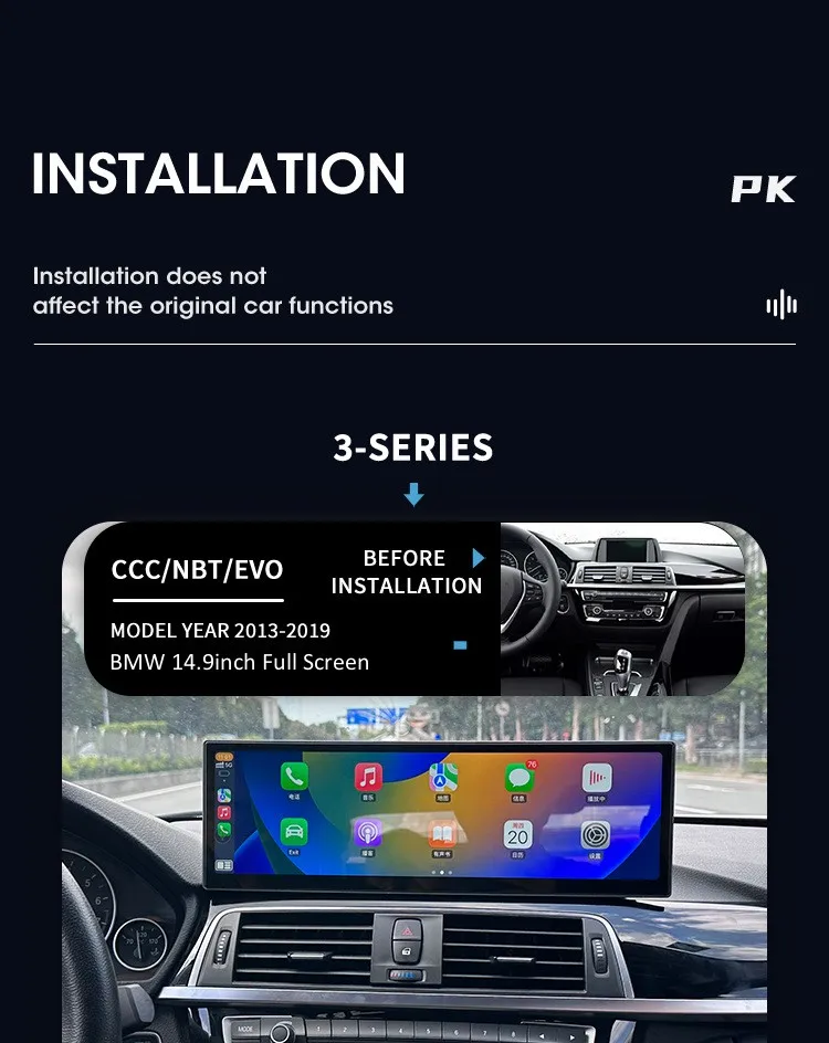 New OEM Design Car Stereo Multimedia For BMW F10 F11 F18 525i 525d 5series 14.9inch 2560*720 IN-CELL IPS Screen 8+256G Carplay