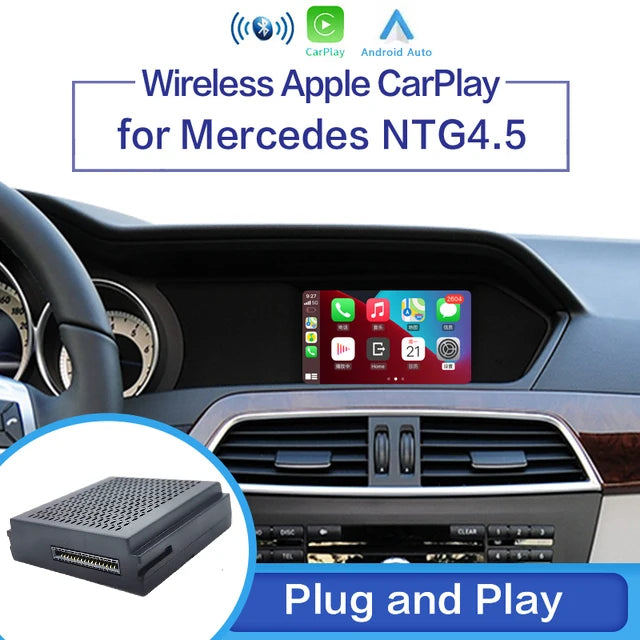 Wireless Carplay Becker For Mercedes Benz NTG4.5 A B C E CLA GLA GLK ML SL with Android Auto Mirrorlink Netflix Module