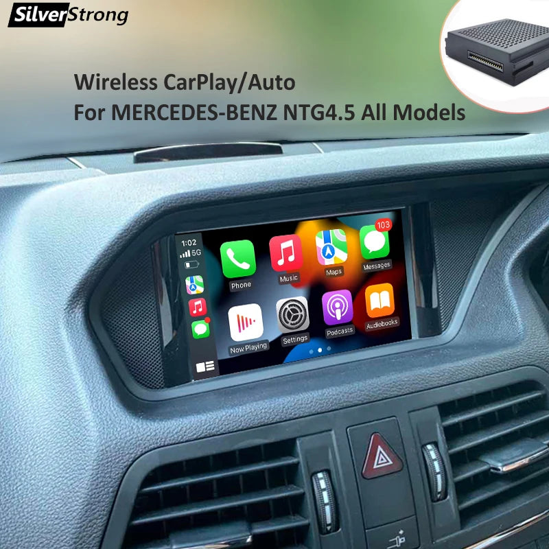 Wireless Carplay Becker For Mercedes Benz NTG4.5 A B C E CLA GLA GLK ML SL with Android Auto Mirrorlink Netflix Module