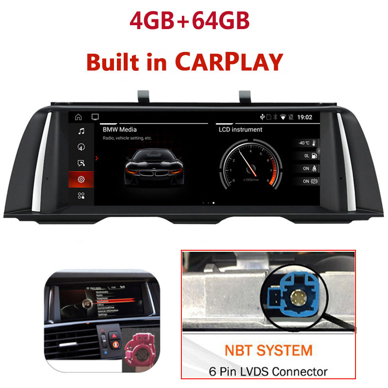 Free Shipping 4+64G Android 10 Car Multimedia Player For BMW 5 Series F10 F11 520i 2010 2016 CIC NBT Autoradio Navigation Stereo GPS 4G