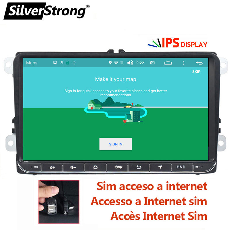 Free Shipping 9Inch IPS 2 Din 2GB+32GB Car Radio,For VolksWagen Golf6,Golf5,B6 Android10,GPS for Tiguan,for Passat B6 B7 head unit