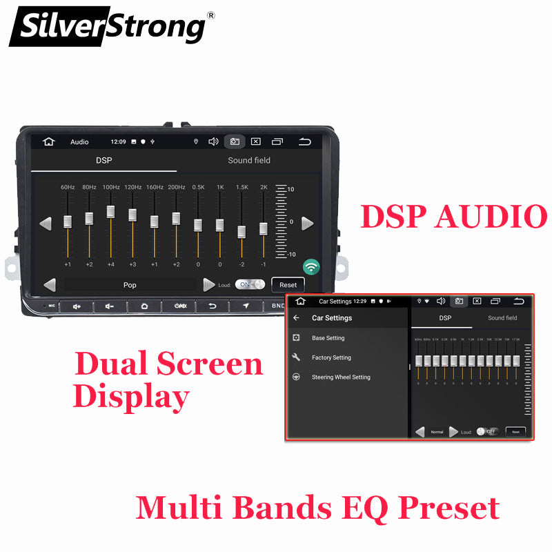 Free Shipping 9Inch IPS 2 Din 2GB+32GB Car Radio,For VolksWagen Golf6,Golf5,B6 Android10,GPS for Tiguan,for Passat B6 B7 head unit