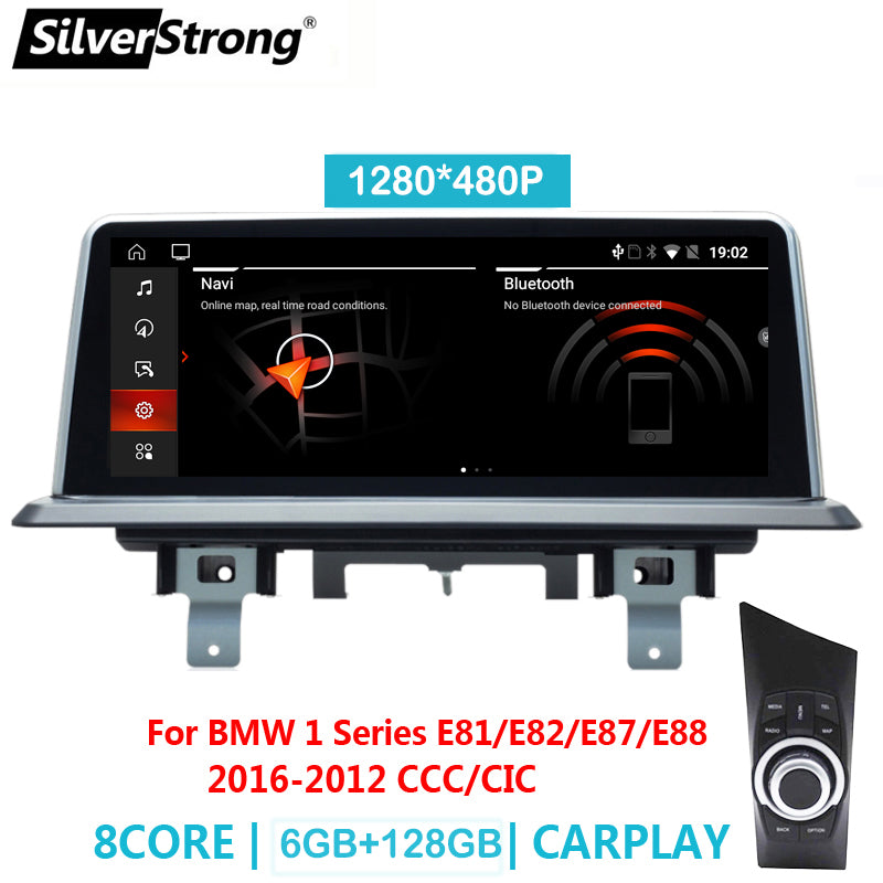 Free Shipping Android Auto Radio 6GB/128GB,for BMW 120 125 128 130, E87,E81,E82,E88,Multimedia Screen,iDrive Control