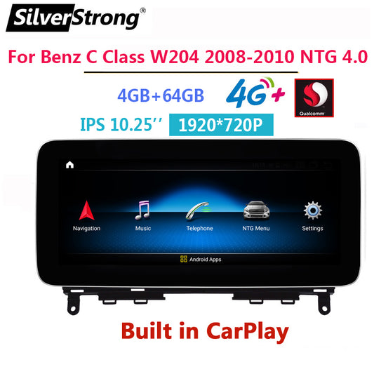 Free Shipping Android Car Radio GPS For Mercedes Benz C Class W204 S204 2008 2009 2010 NTG 4.0 Car GPS Navigation Multimedia Player