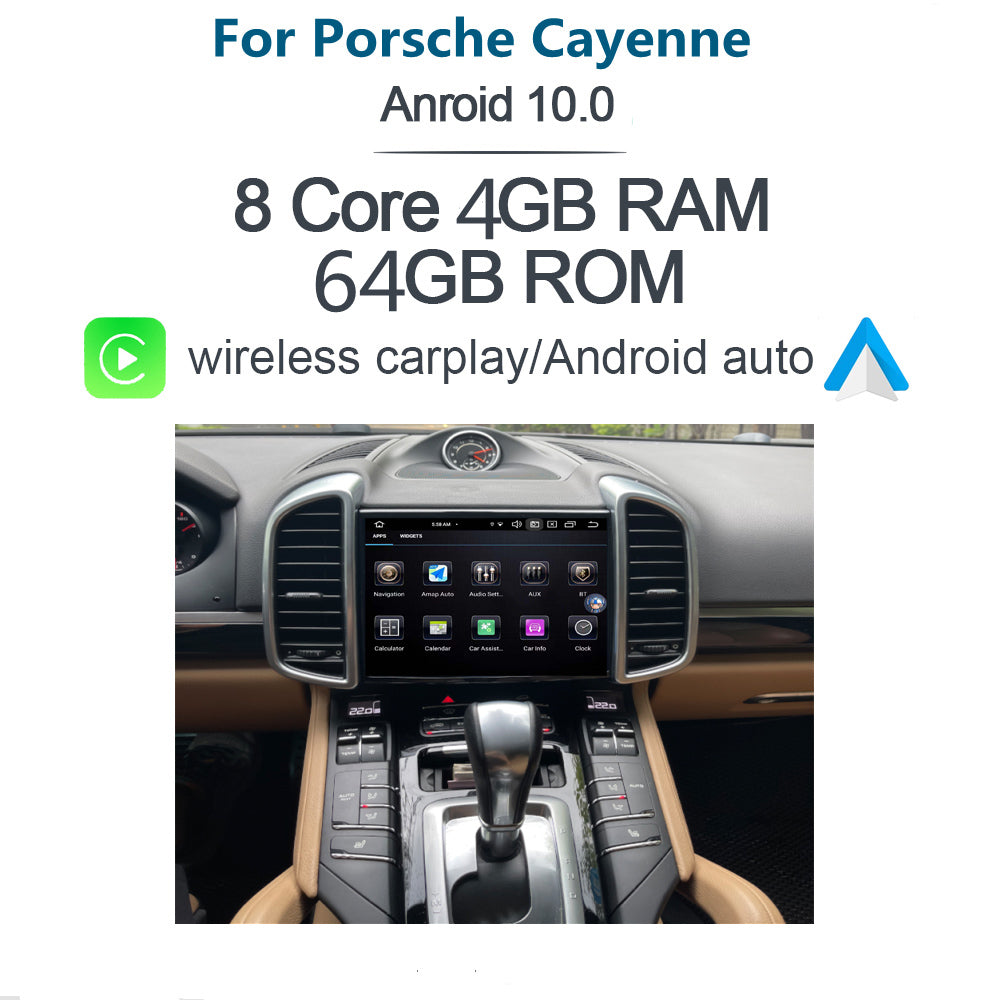 Car Multimedia Radio,Android For Porsche Cayenne 2010-2015,Apple Carplay,Auto,Octacore,64G ROM,GPS Navigation Stereo