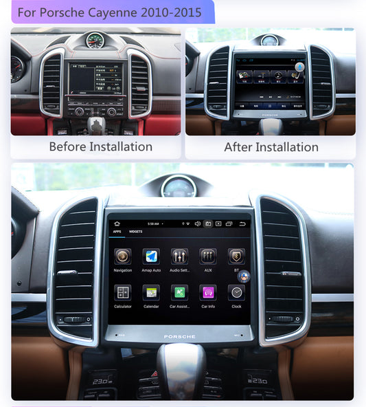 Car Multimedia Radio,Android For Porsche Cayenne 2010-2015,Apple Carplay,Auto,Octacore,64G ROM,GPS Navigation Stereo