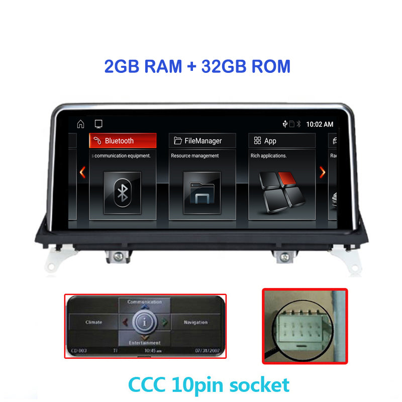 Free Shipping Carplay,Android 6GB128GB 10.25 Inch IPS,Car Navi Radio Player for para BMW X5,E70,X6,E71,2007-2013,CCC/CIC,Multimedia,Android Auto