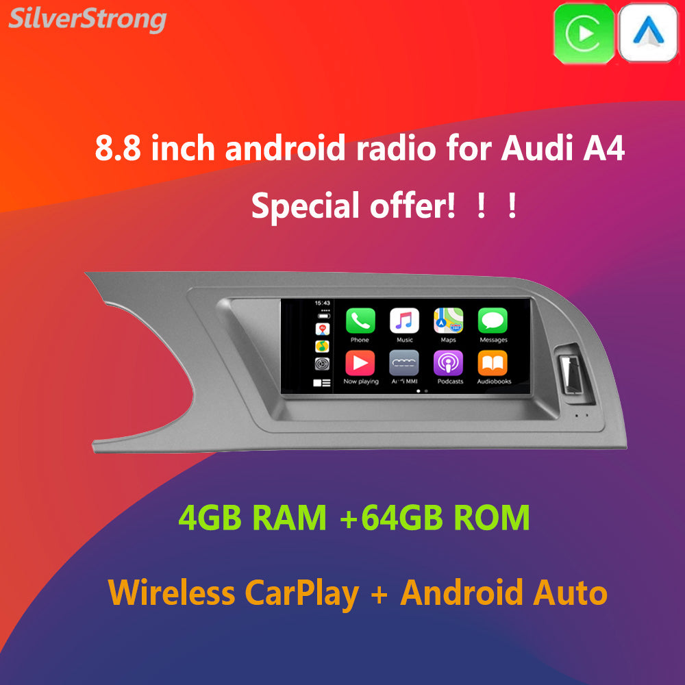 Free Shipping Original Style,IPS Android Multimedia,Autoradio for Audi A4 A4L A5 2009-2012,CARPLAY,MMI 2G,AMI adapter,Low/High Compatible