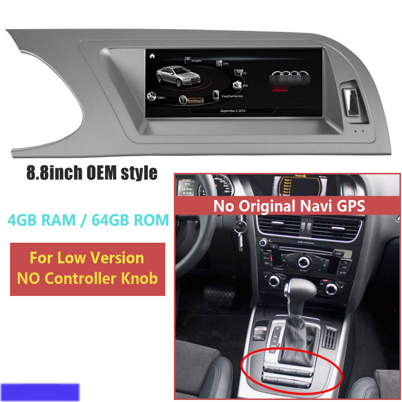 Free Shipping Original Style,IPS Android Multimedia,Autoradio for Audi A4 A4L A5 2009-2012,CARPLAY,MMI 2G,AMI adapter,Low/High Compatible