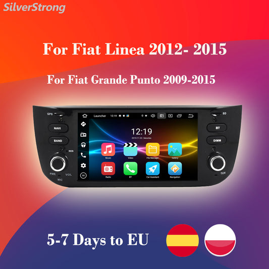 Free Shipping SilverStrong AutoRadio,DSP,Android10,Car DVD,For Fiat Linea,Grande Punto,Multimedia player,2G32G,optiono CARPLAY