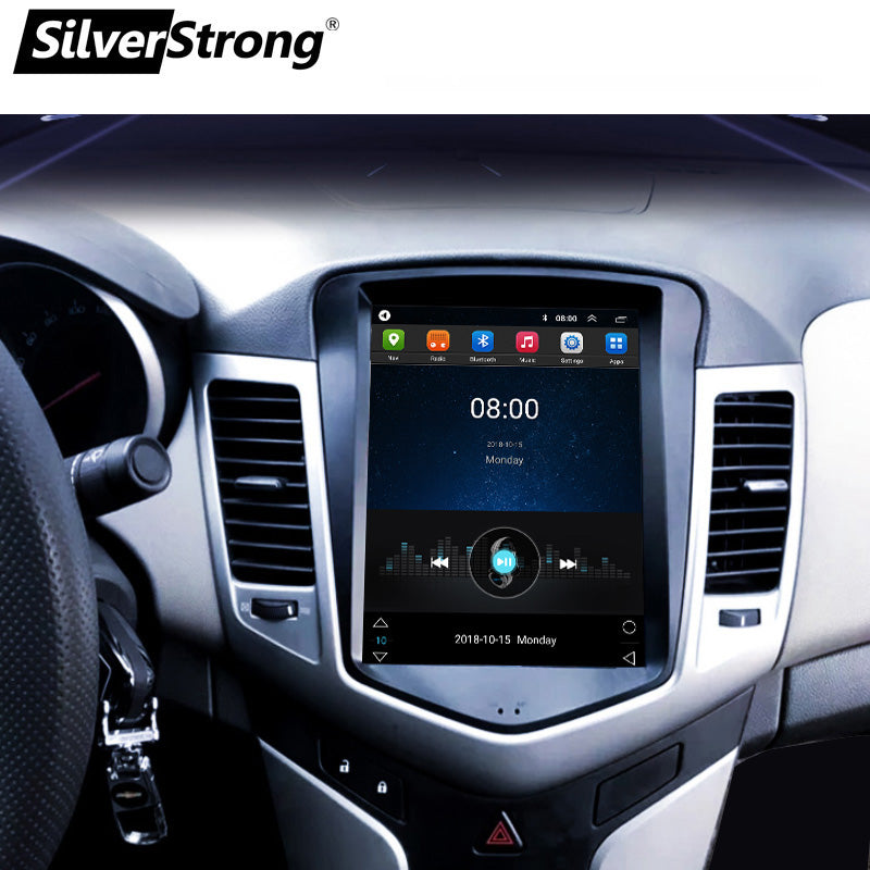 Free Shipping SilverStrong,IPS Android10,4GB64GB,OCTACORE,Tesla Screen Android,For Chevrolet CRUZE,Tesla Radio,Chevy Stereo,Multimedia player