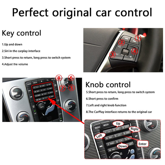 SilverStrong Wireless Apple Carplay Module Android Auto Car AI Decoder Box For Volvo XC60 S60 V60 V40 2015-2020 Mirror Link