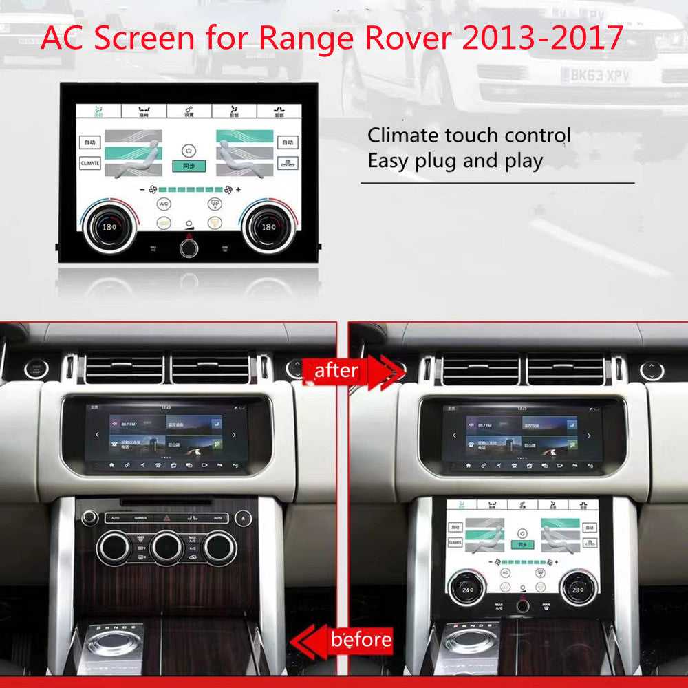 Silverstrong 10inch Climate control AC Panel Upgrade For Land Rover Range Rover Vogue HSE L405 2013-2017 Touch LCD Screen carplay