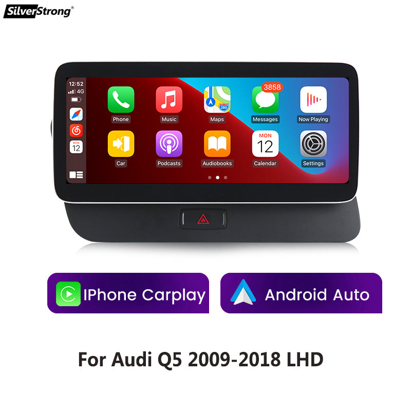 Wireless Wired CarPlay Screen Car dvd Player For Audi Q5 2009-2018 LHD HD Screen multimedia system support DVR Android Auto BT