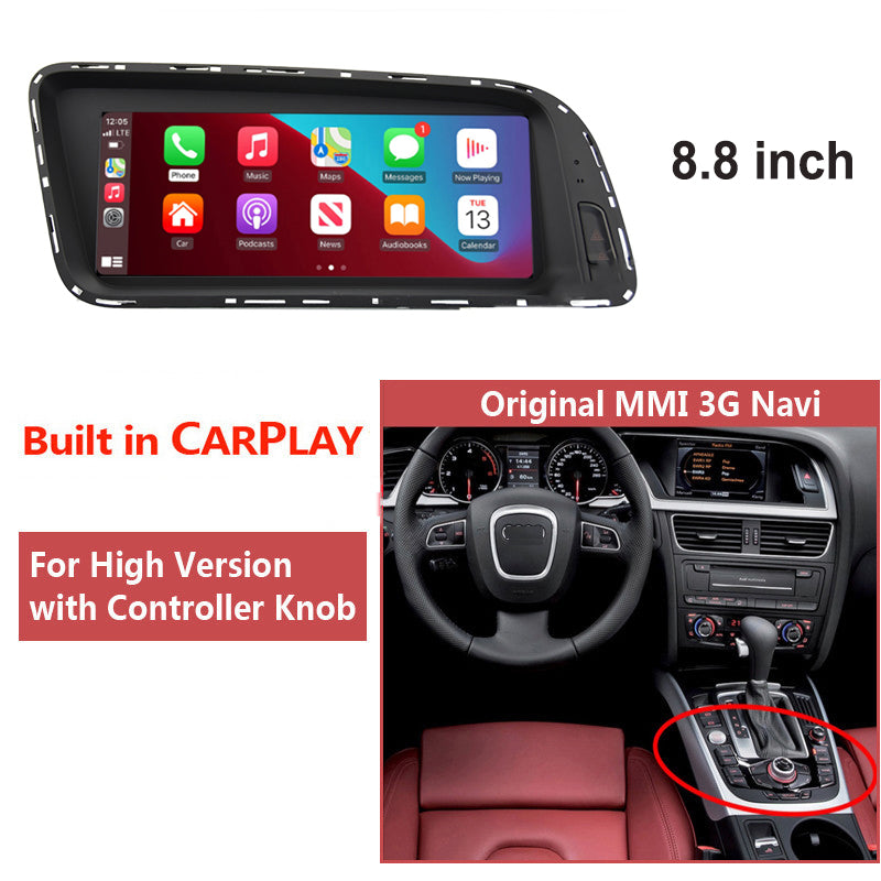 Wireless Wired CarPlay Screen Car dvd Player For Audi Q5 2009-2018 LHD HD Screen multimedia system support DVR Android Auto BT