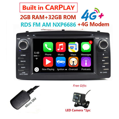 Free Shipping autoradio 4G Android 10,COROLLA E120,Car DVD GPS,For TOYOTA corolla ex,Universal radio,SilverStrong 2din,Navigation,android DVD